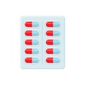 blister capsule tablets vector illustration in flat style design Royalty Free Stock Photo