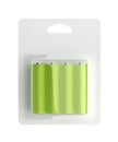 Blister pack of four AA size batteries