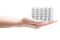 Blister pack of pills in hand Royalty Free Stock Photo