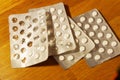 Blister packs antibiotics and pills