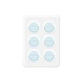 blister pill tablets vector illustration in flat style design