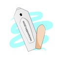 Blister of rectal suppositories, hemorrhoids problem. Vector illustration.