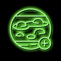 blistering disease clinic neon glow icon illustration