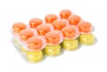 Blisters with cough drops isolated Royalty Free Stock Photo