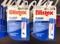 Blistex classic lip protector packaging display at store Royalty Free Stock Photo