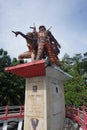 Blitar, East Java, Indonesia - April 10th, 2020 : Trisula monument. The trident monument was built to commemorate the hero who die