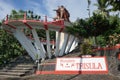 Blitar, East Java, Indonesia - April 10th, 2020 : Trisula monument. The trident monument was built to commemorate the hero who die