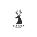 blitzen logo vintage illustration template vector design Royalty Free Stock Photo