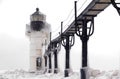 Blizzard over St. Joseph Lighthouse Royalty Free Stock Photo