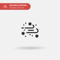 Blizzard Simple vector icon. Illustration symbol design template for web mobile UI element. Perfect color modern pictogram on Royalty Free Stock Photo