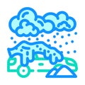 blizzard weather color icon vector illustration
