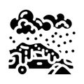 blizzard weather glyph icon vector illustration