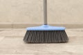 Bllue new Cleaning plastic mop on floor Royalty Free Stock Photo
