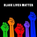 Black lives matters. Social poster, banner.