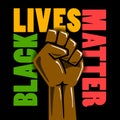 Black lives matters. Social poster, banner.
