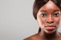 BLM. Closeup Portrait Of Beautiful Young African American Woman Looking At Camera Royalty Free Stock Photo