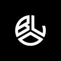 BLO letter logo design on white background. BLO creative initials letter logo concept. BLO letter design Royalty Free Stock Photo
