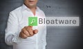 Bloatware browser is operated by man concept
