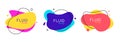 Blob abstract shape organic banner design element. Vector fluid round shape liquid amoeba