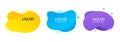 Blob abstract shape organic banner design element. Vector fluid round shape liquid amoeba