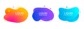 Blob abstract shape organic banner design element. Vector fluid round shape liquid amoeba