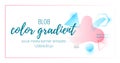 Blob color gradient social media banner template timeline