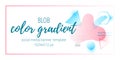 Blob color gradient social media banner template tw