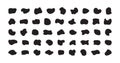 Blob irregular shape, random vector spot , black silhouette set. Abstract illustration