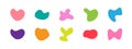 blob shape icon, blot, organic wavy shape, liquid doodle form, simple freeform hand drawn Royalty Free Stock Photo