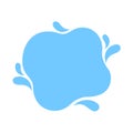 Blob shape light blue soft for banner copy space, aqua background, water blob splash light blue color, water blobs droplet wave Royalty Free Stock Photo