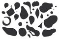 Blob shape organic icon. Vector illustration set Royalty Free Stock Photo