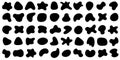 Blob shape organic vector illustration set. Collection from abstract forms for design and paint. Liquid silhouette drop