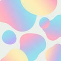Blobs display a gradient of pink, blue, and yellow hues, creating an iride Royalty Free Stock Photo