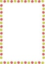 Blobs doodle colorful frame. Colorful geometric empty rectangle frame. Border with empty space