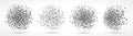 Blobs of dots pattern set. Blots of dot backgrounds. Vector illustration Royalty Free Stock Photo