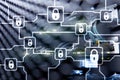 Blochain information encryption. Cyber security, crypto currency