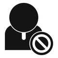 Block account icon simple vector. Delete service Royalty Free Stock Photo