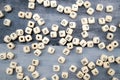 Block of alphabet studded on the floor Royalty Free Stock Photo