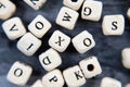 Block of alphabet studded on the floor Royalty Free Stock Photo