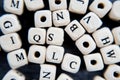 Block of alphabet studded on the floor Royalty Free Stock Photo