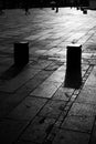 Block, Architecture, Shadow, Road, Texture, Black and White Royalty Free Stock Photo