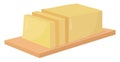 Block of butter, illustration, vector