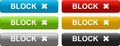 Block web buttons colorful on white Royalty Free Stock Photo