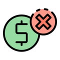 Block cash icon vector flat Royalty Free Stock Photo