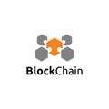 Block chain logo design. Crypto currency mining icon. Bitcoin service Royalty Free Stock Photo