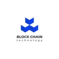 Block chain logo design. Crypto currency mining icon. Bitcoin service Royalty Free Stock Photo