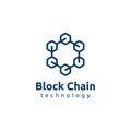 Block chain logo design. Crypto currency mining icon. Bitcoin service Royalty Free Stock Photo