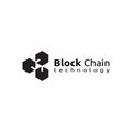 Block chain logo design. Crypto currency mining icon. Bitcoin service Royalty Free Stock Photo