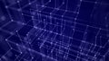 Block chain technology concept. 3D Rendering. Network connection structure. Big data visualization Royalty Free Stock Photo