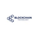 Block chain technology logo design. Digital crypto currency mining icon. Bitcoin service Royalty Free Stock Photo
